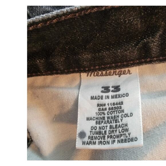 Freeworld Jeans -Mens 33x32-Messenger Dark Gray Black Straight Leg - Picture 5 of 7